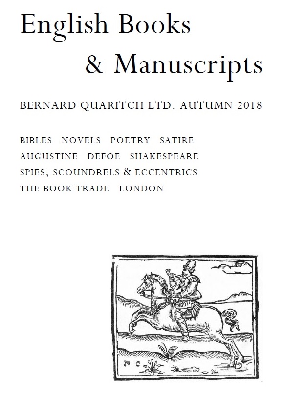 English Books & Manuscripts: Autumn 2018