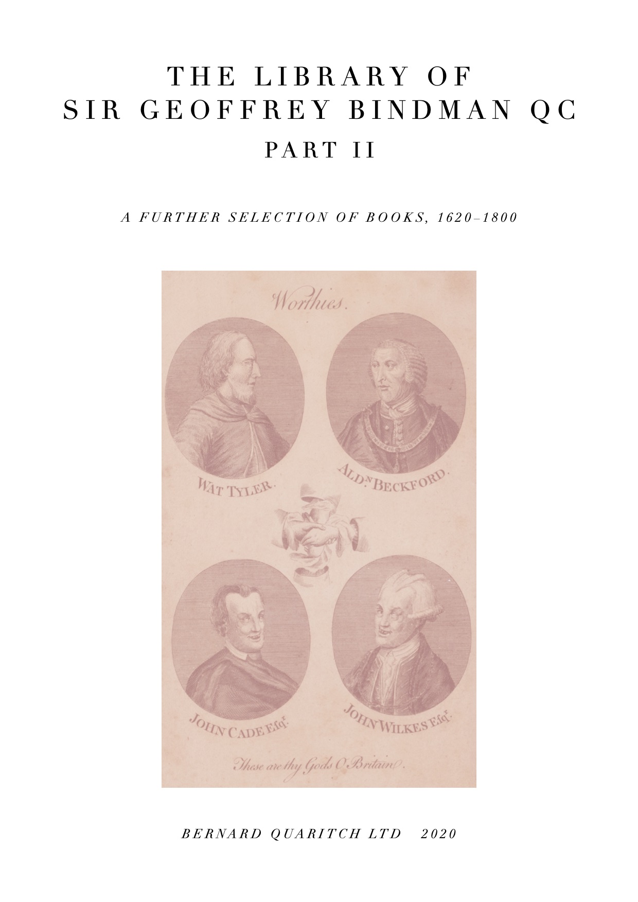The Library of Sir Geoffrey Bindman Part II, 1620-1800
